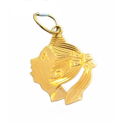 Colgante Oro Cabeza Niña