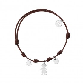 Pulsera Macrame con colgantes de plata - Montero Regalos