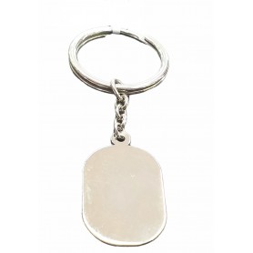 Llavero Plata Oval Liso