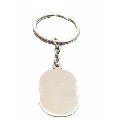 Llavero Plata Oval Liso