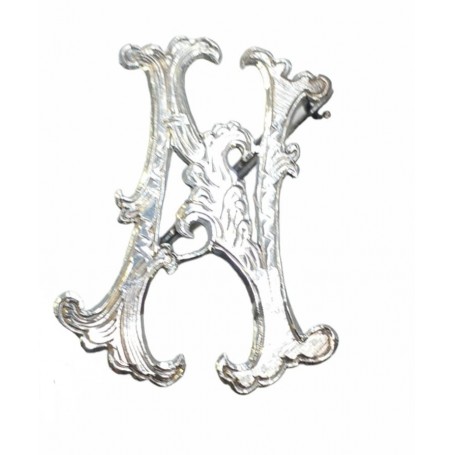 Broche Plata Letra N