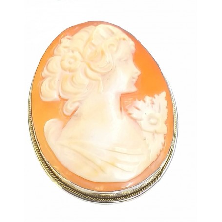 Broche y Colgante Plata Camafeo