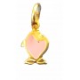 Colgante Oro Pez Esmalte Rosa