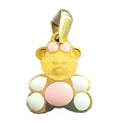 Colgante Oro Osito Esmalte