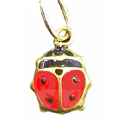 Colgante Oro Mariquita Esmalte