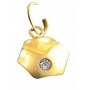 Colgante Oro Hexagono Circonita