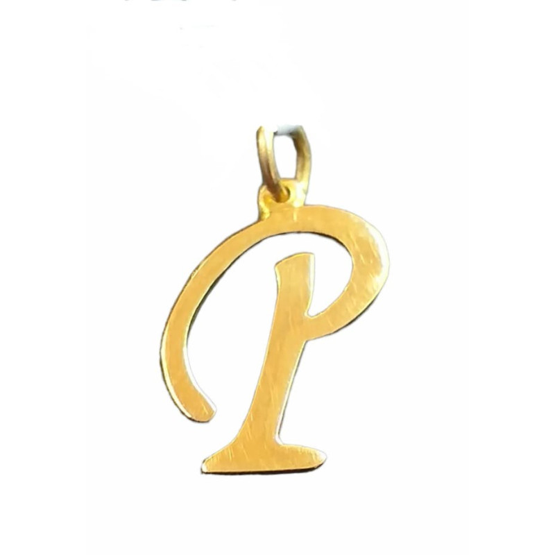 Colgante De Oro 18K Letra P - Elegante, Lisa Y Calada - Para Él Y Ella