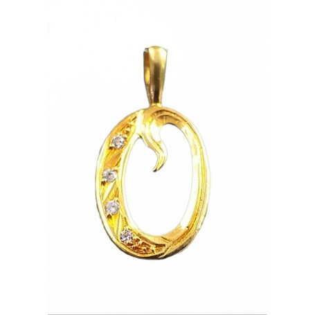 Colgante Oro Inicial Letra O