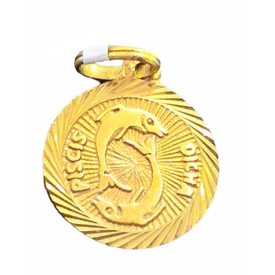 Colgante Oro Signo Zodiaco Piscis - Dicha
