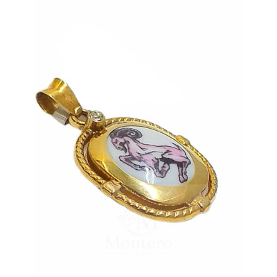 Colgante Oro Signo Zodiaco Aries