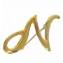 Broche Solapa Oro Inicial Letra N
