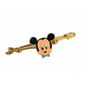 Broche Solapa Oro Imperdible Mickey Mouse