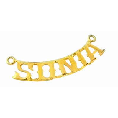 Name Gold Pendant- Montero Jewelers