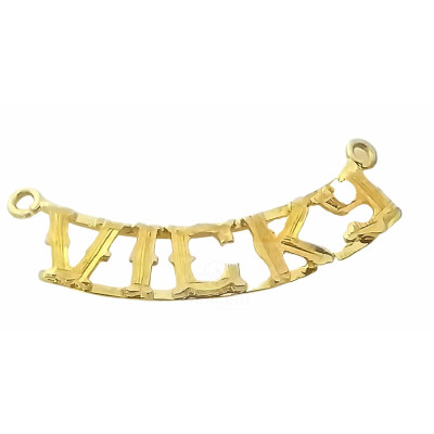 Name Gold Pendant- Montero Jewelers