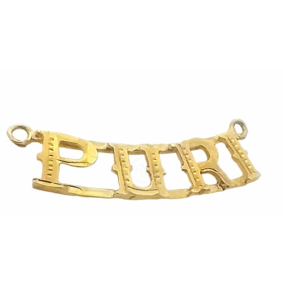 Name Gold Pendant- Montero Jewelers