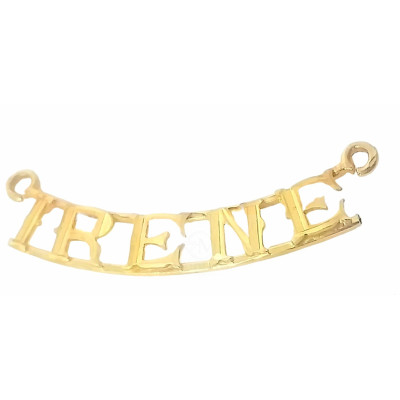 Name Gold Pendant- Montero Jewelers