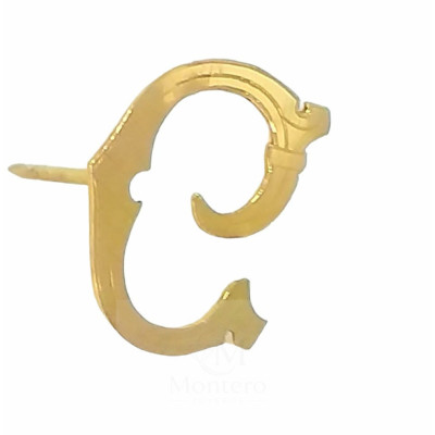 Broche Solapa Oro Pin Letra C