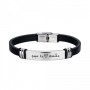 |210785|Steel and cuir bracelet 210785 - Montero Jewelry and Watches