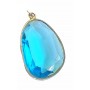 Colgante Oro Blanco Piedra Azul
