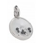 Colgante Oro Blanco Transparente Piedras con Movimiento