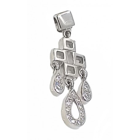 Colgante Oro Blanco con Circonitas