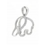 Colgante Oro Blanco Elefante Circonitas