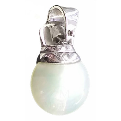 Colgante Oro Blanco Perla Mabe