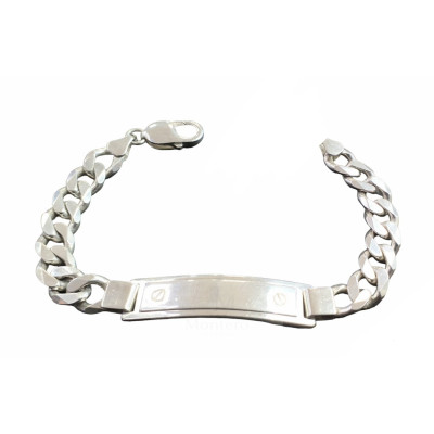 Pulsera Plata Esclava Chapa para Grabar