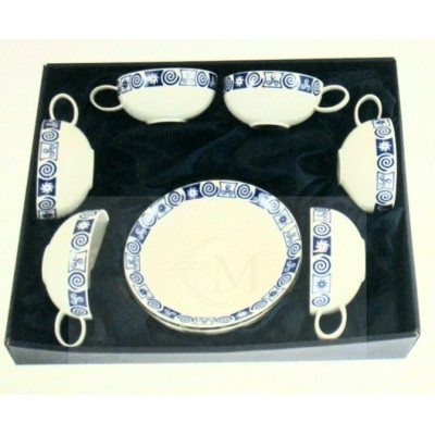 Set Desayuno Domo Porcelana Decorado Celta
