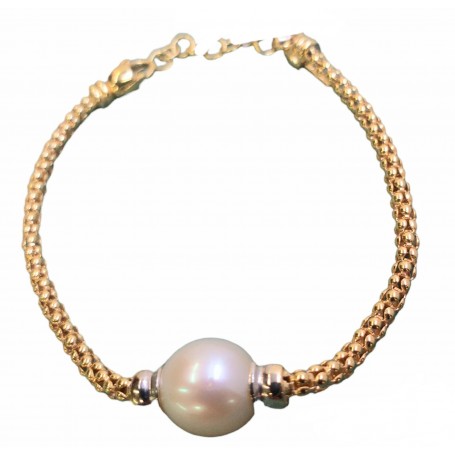 Pulsera Plata Chapada Soara Perlas