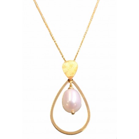 Collar Plata Chapada Soara Perlas