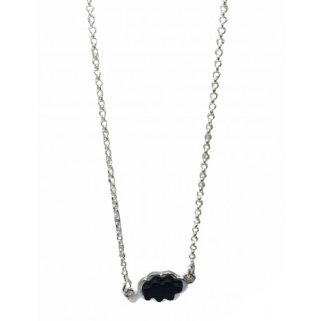 Pulsera Brazalete Plata y Azabache