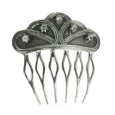 Peineta Plata y Circonitas