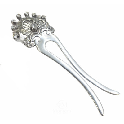 Peineta Plata y Circonitas