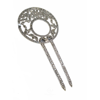 Peineta Plata y Marcasitas