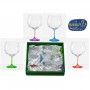 Set 4 Copas Bohemia Gin Tonic Color Rainbow 820ml.