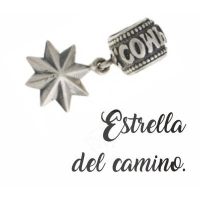 Colgante Abalorio Plata Zares Estrella Camino de Santiago
