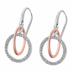 Lotus Silver Trendy LP3274-4/1 Orecchini A Cuore Per Donna - Cerchi Alla Moda In Argento, Gioiello Quotidiano