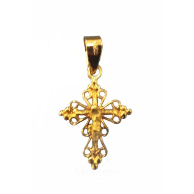 Cruz Oro Calada con Cristo
