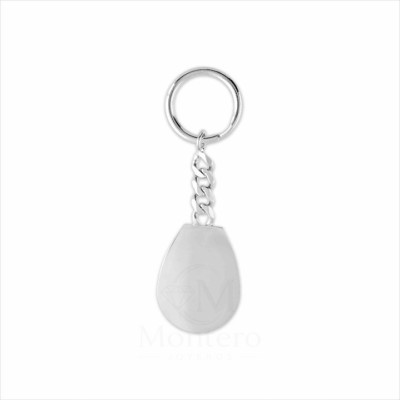 Llavero Plata Lagrima Liso