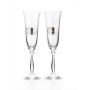 Set Copas Brindis Cristal Decorado Alianzas - Aniversario - Montero Regalos