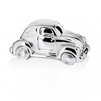 Hucha Coche Baño Plata