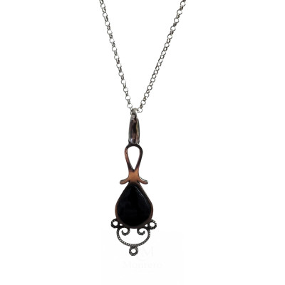 Azabache Jet Silver Pendant