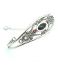 Azabache Jet Silver Pendant - F02215