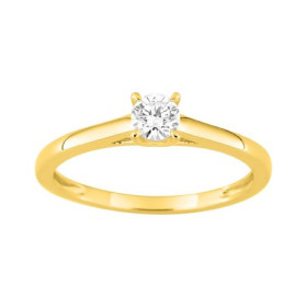 Sortija Oro 9kts. Diamante Laboratorio 0,25 ct.