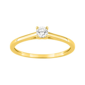 Sortija Oro 9kts. Diamante Laboratorio 0,15 ct.