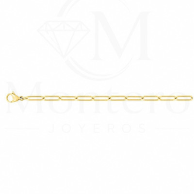 Collar Acero Dorado Anillas