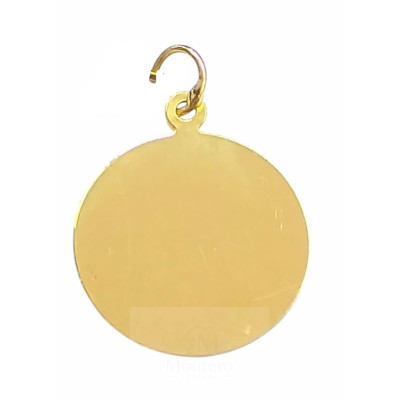 Colgante Oro Disco Redondo Liso