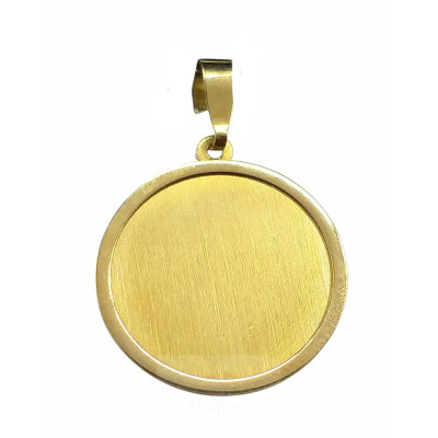 Colgante Oro Disco Redondo Matizado