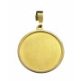 Colgante Oro Disco Redondo Matizado